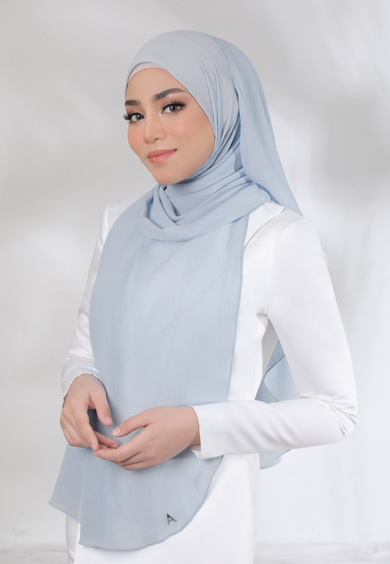 SHAWL CREASE CHIFFON PLAIN 79