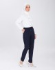 MEELANA PANTS IN NAVY BLUE