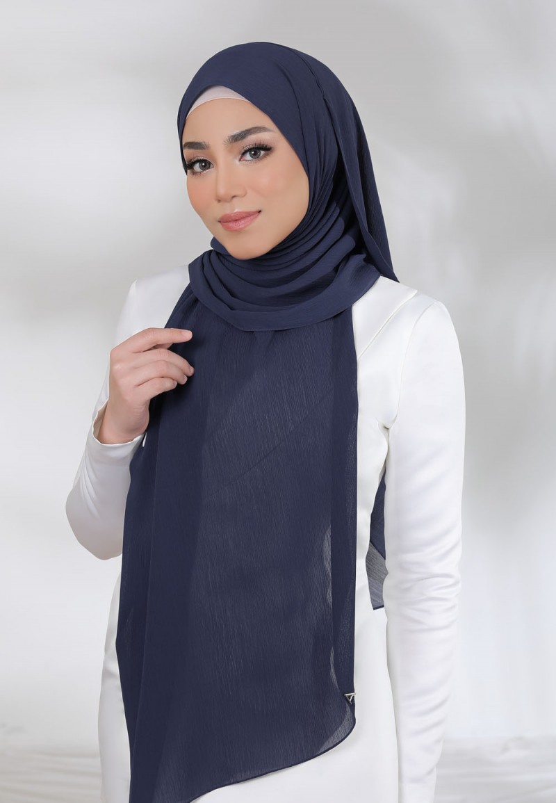 SHAWL CREASE CHIFFON PLAIN 79