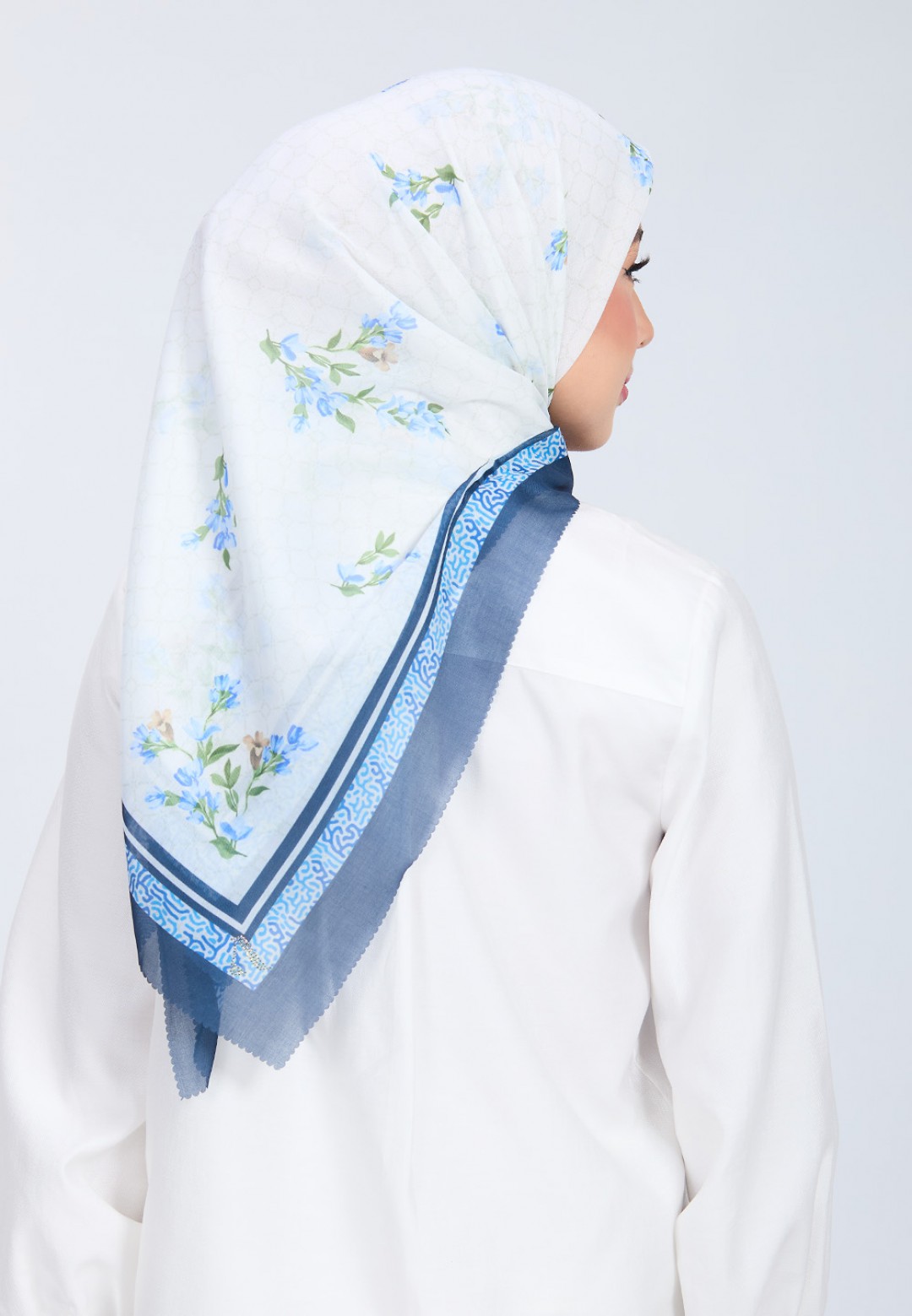 SQ TAMRAH VOILE PRINTED LASERCUT