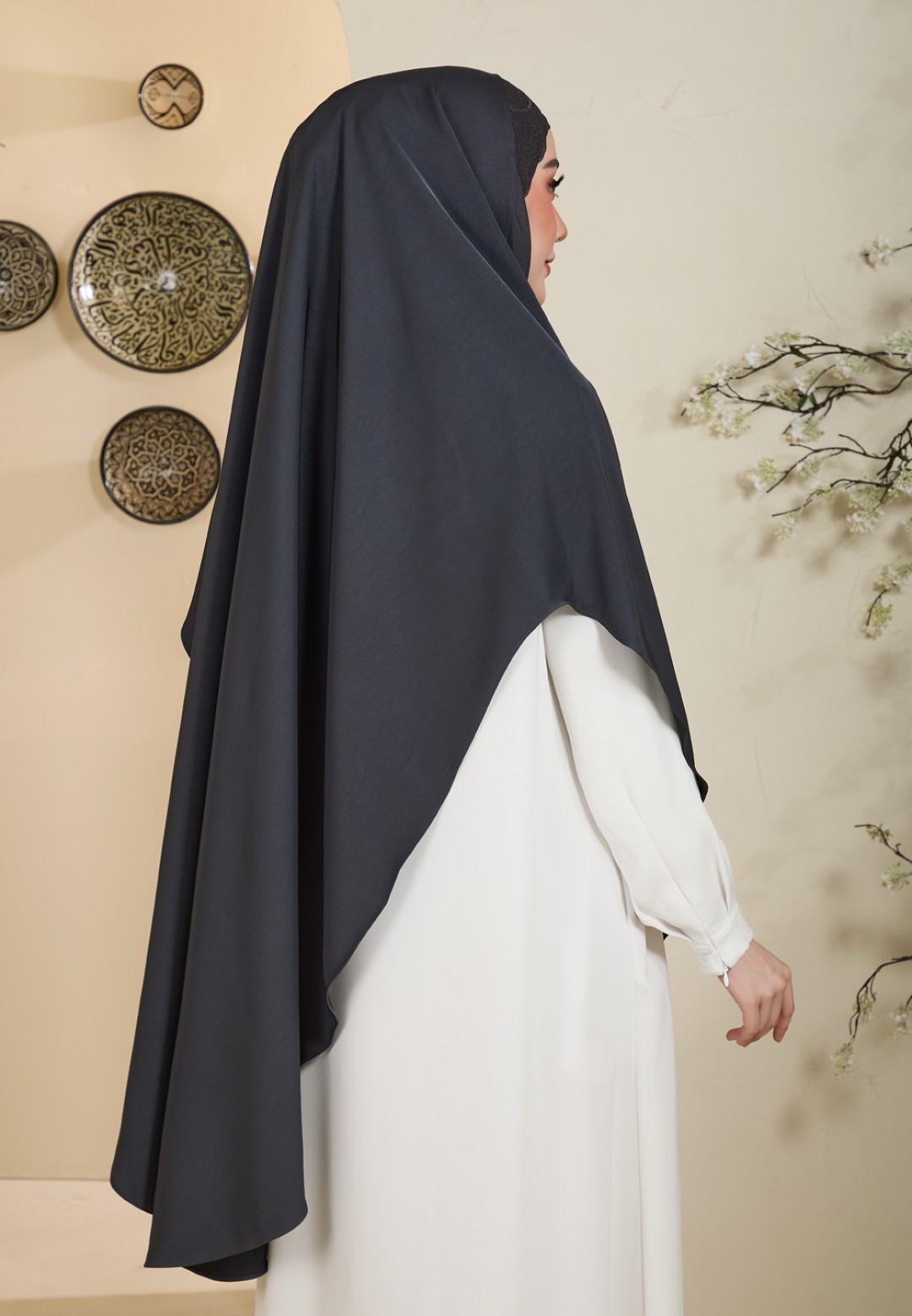 KHIMAR NAJIAH PLAIN LACE