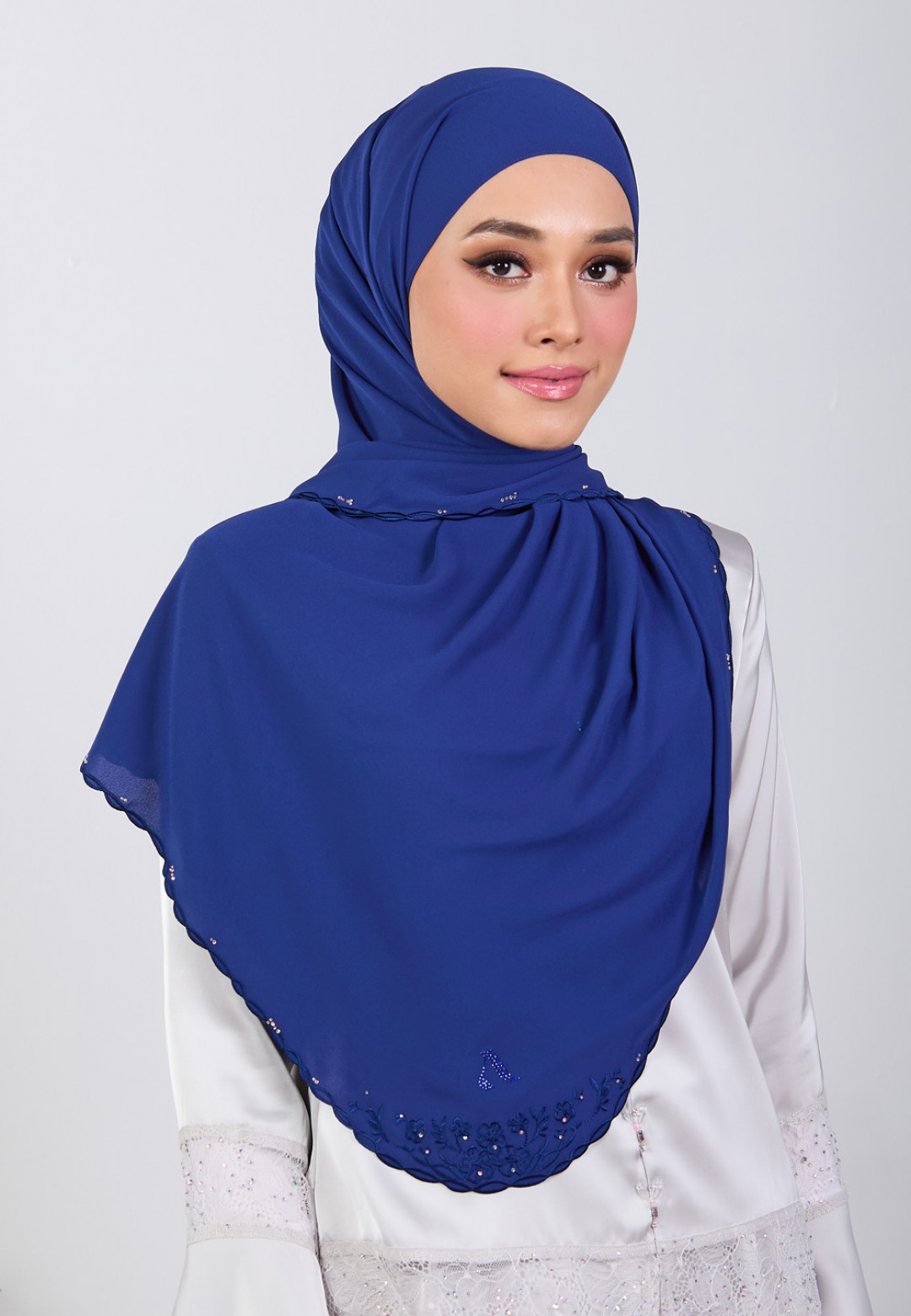 SHAWL BLOOMARIA PLAIN EMBROIDERY DIAMOND