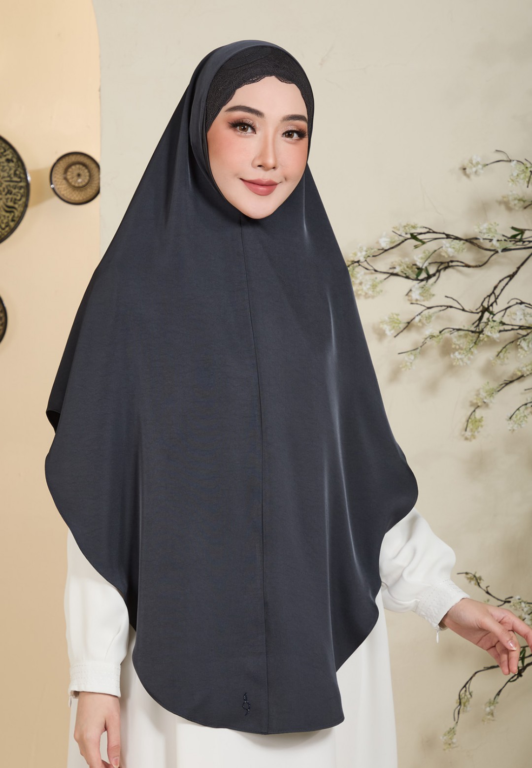 KHIMAR NAJIAH PLAIN LACE