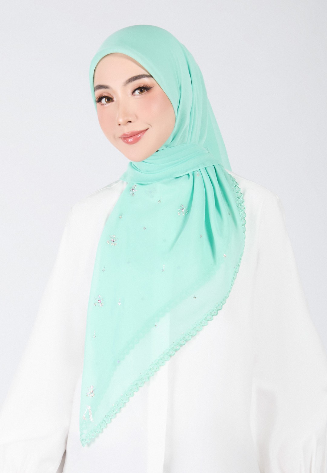 SQ ARIA GLEAM VOILE EMBROIDERY DIAMOND