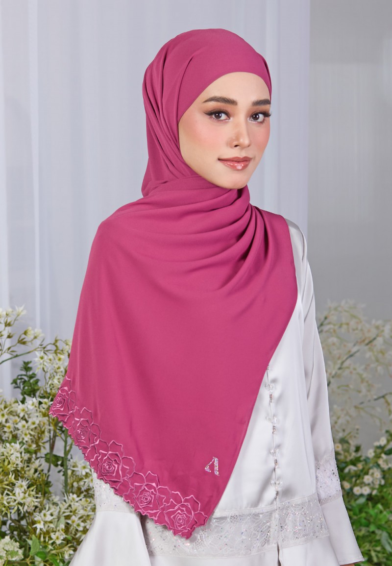 SHAWL ROSELITH PLAIN EMBROIDERY