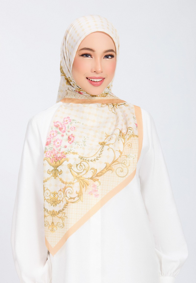 SQ FATYNE VOILE PRINTED LASERCUT