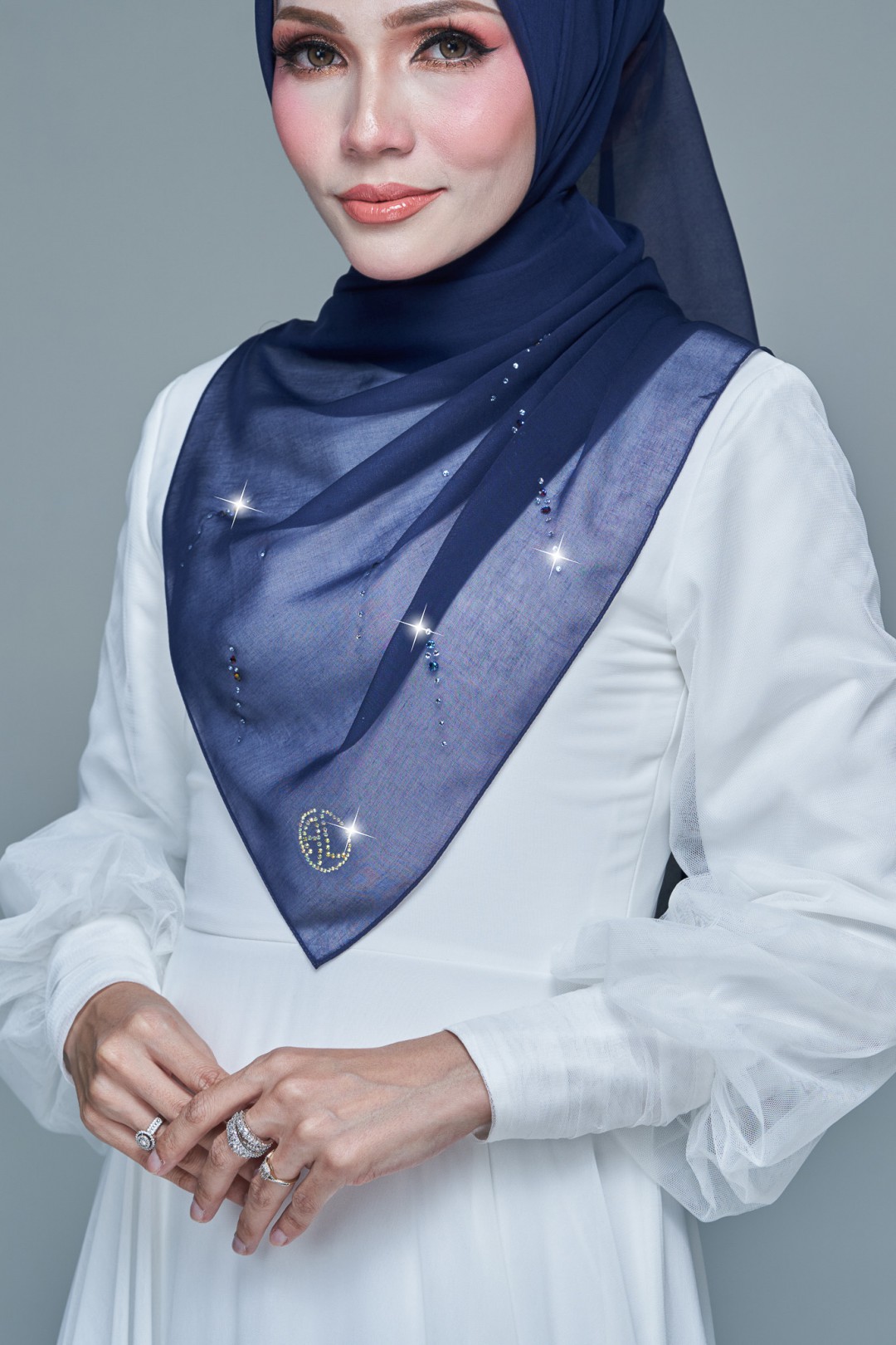 SQ MAIRA VOILE PLAIN DIAMOND
