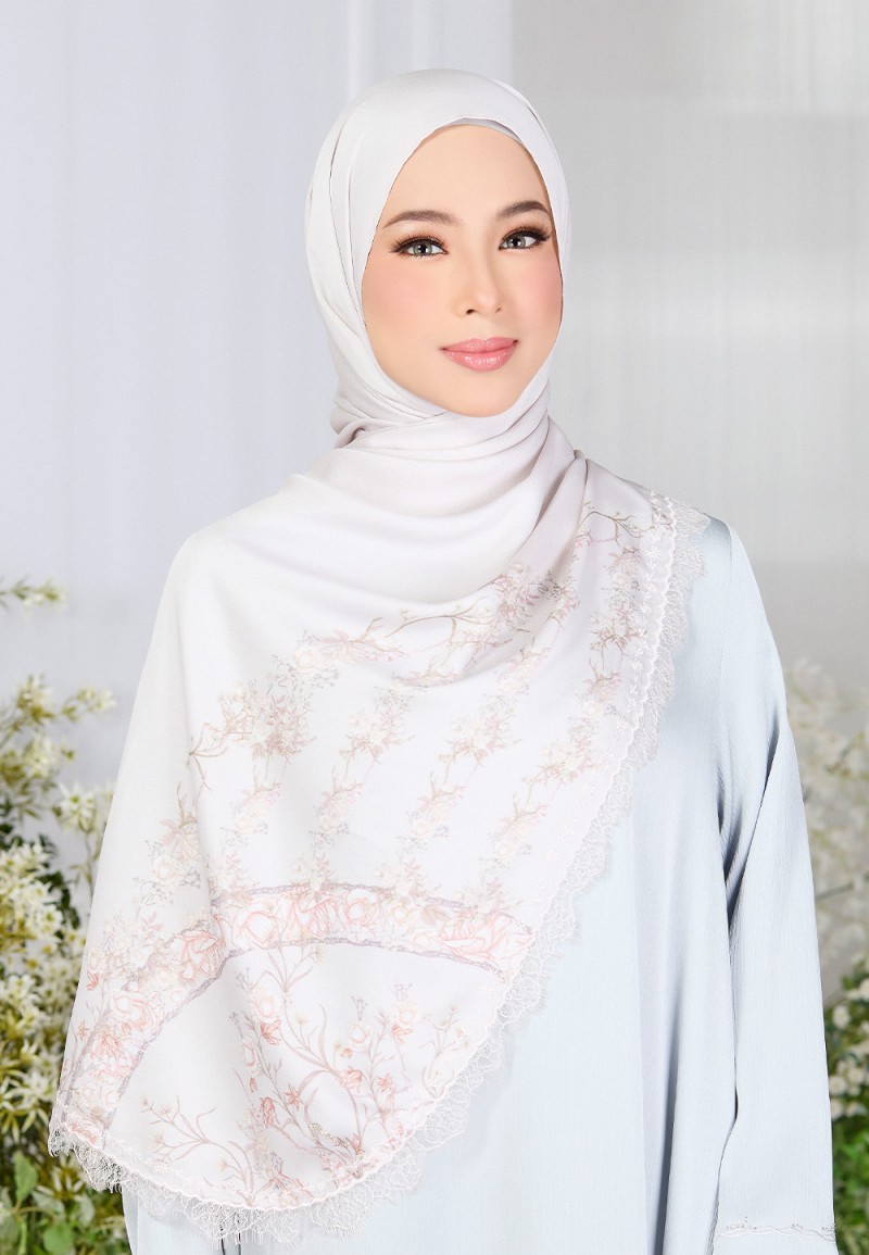 SHAWL AUBREY PTD WITH LACE
