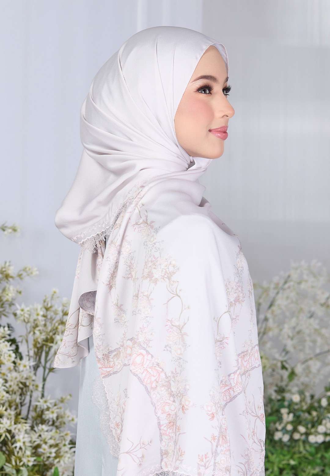 SHAWL AUBREY PTD WITH LACE