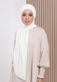 AFRAH INSTANT SHAWL  TIE BACK IN OFF WHITE