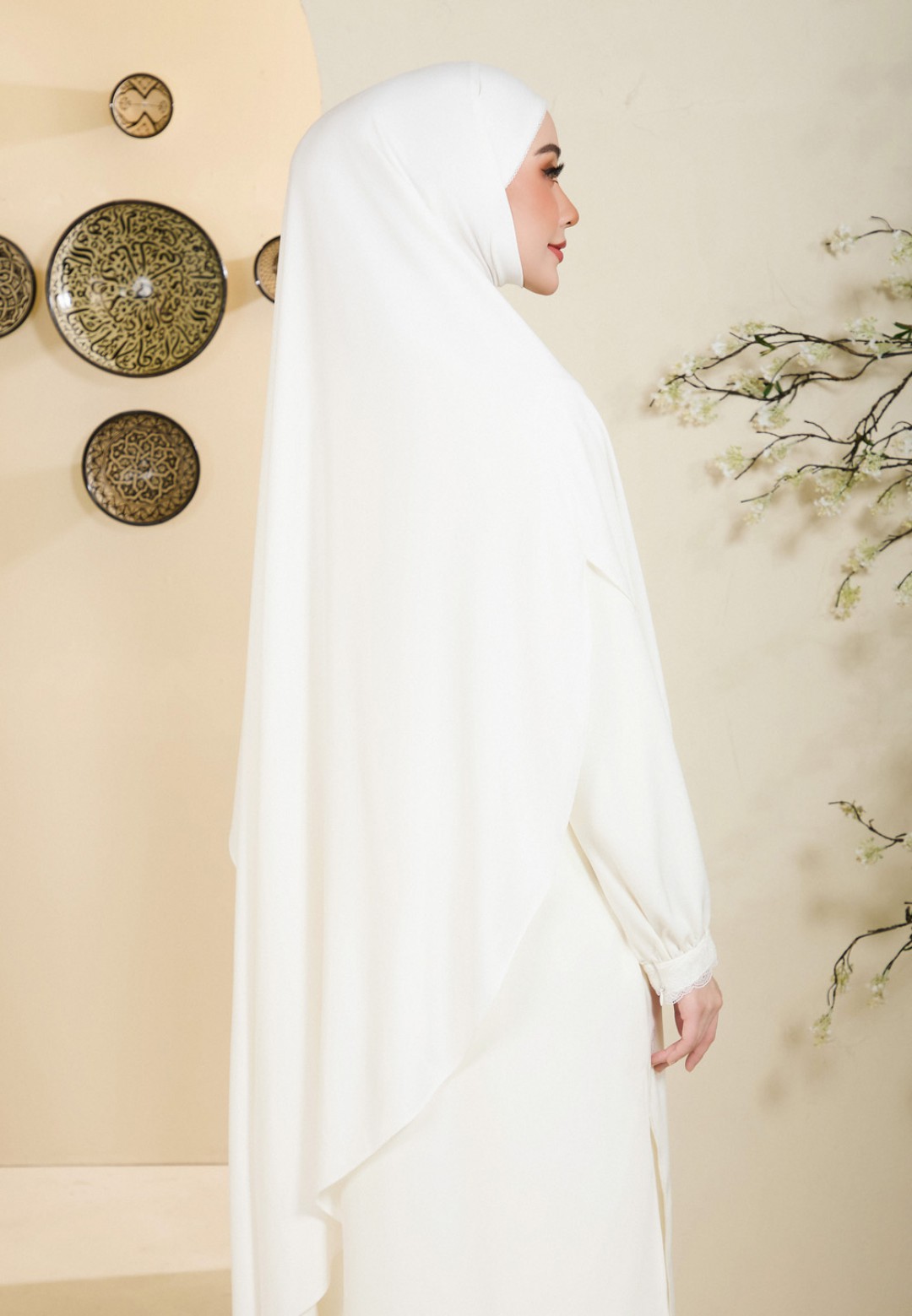 KHIMAR AMAYRA PLAIN LACE