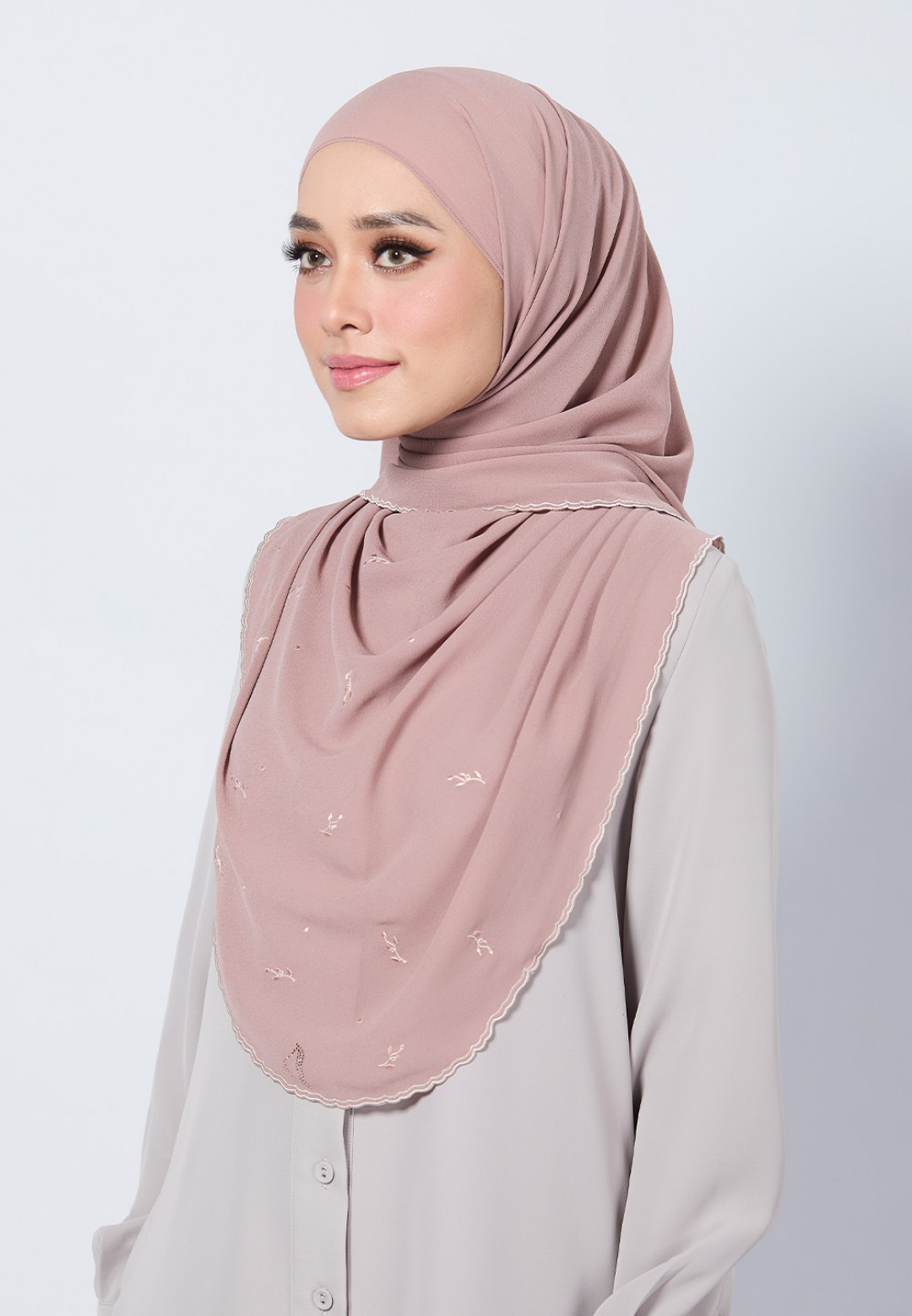 SHAWL ADORA PLAIN EMBROIDERY
