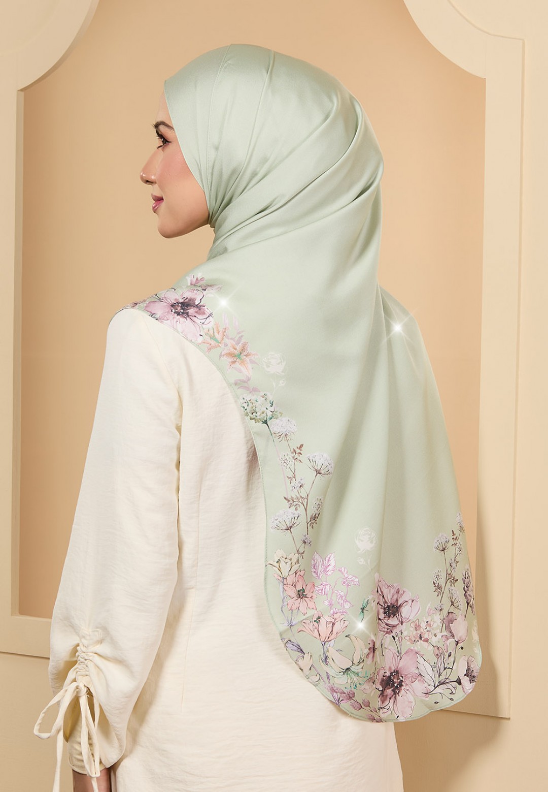 INSTANT SHAWL JASMIN PRINTED DIAMOND