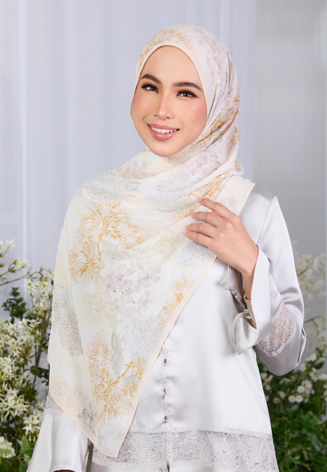 SHAWL VELVET BLOOM PRINTED