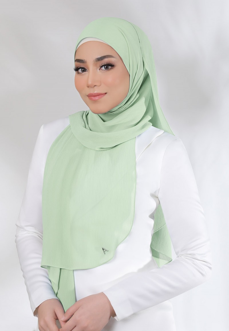 SHAWL CREASE CHIFFON PLAIN 79