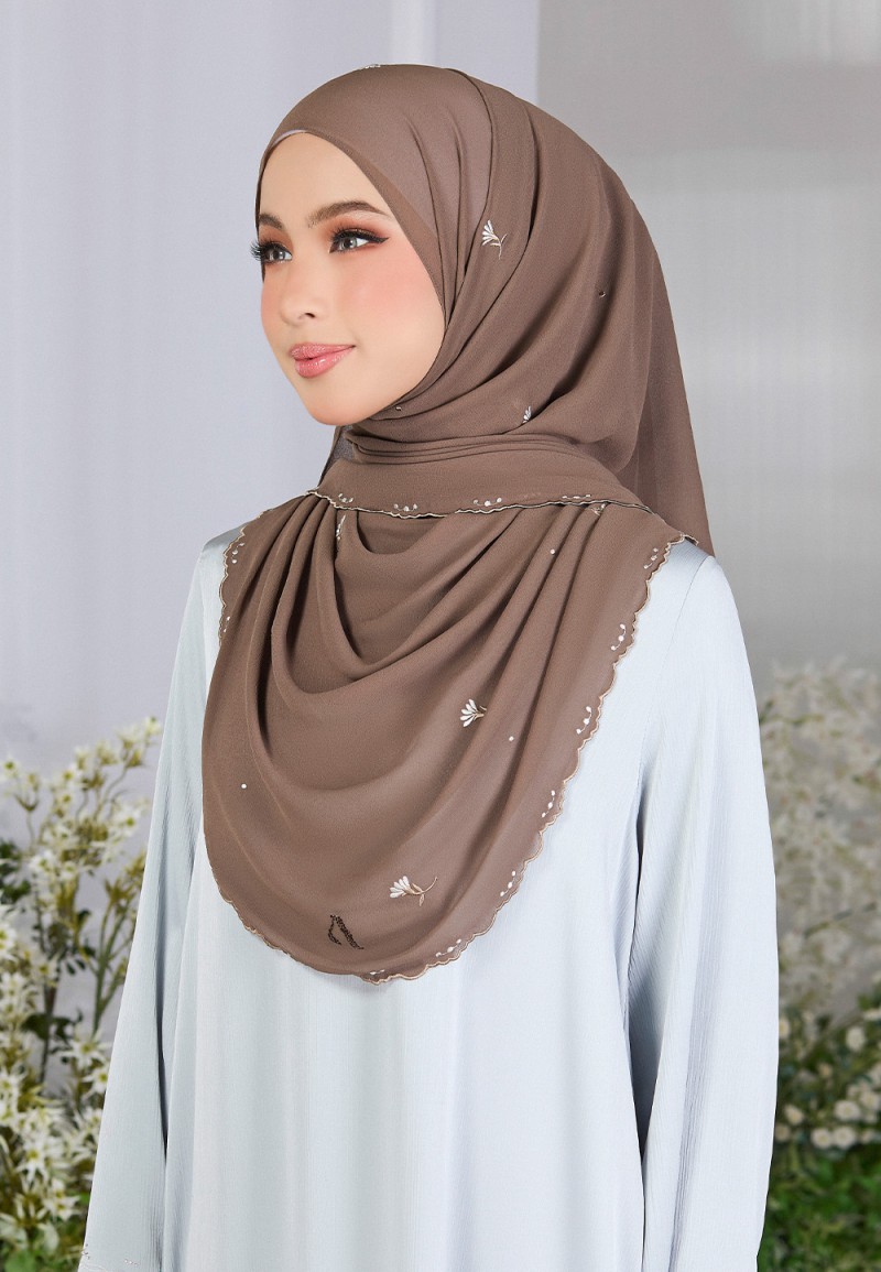 SHAWL FIORE PLAIN EMBROIDERY