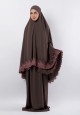 TELEKUNG INAYA PLAIN EMBRODIERY IN PASTEL BROWN