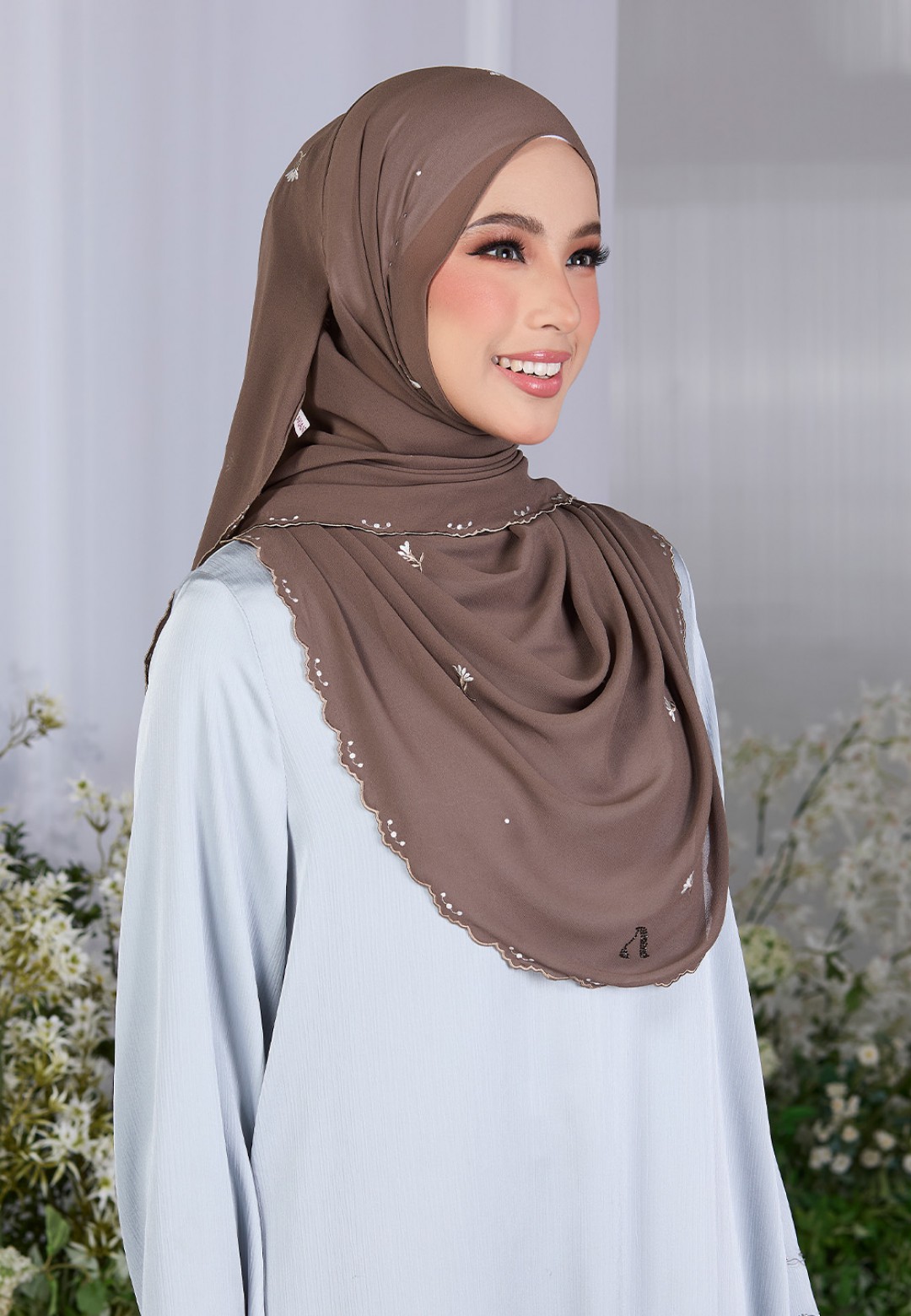 SHAWL FIORE PLAIN EMBROIDERY