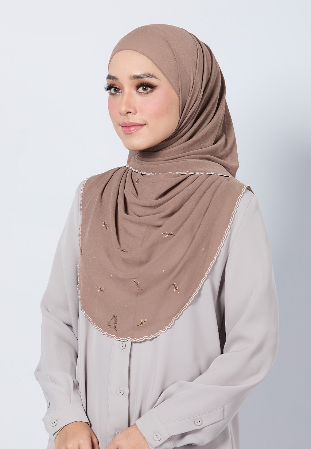 SHAWL ADORA PLAIN EMBROIDERY