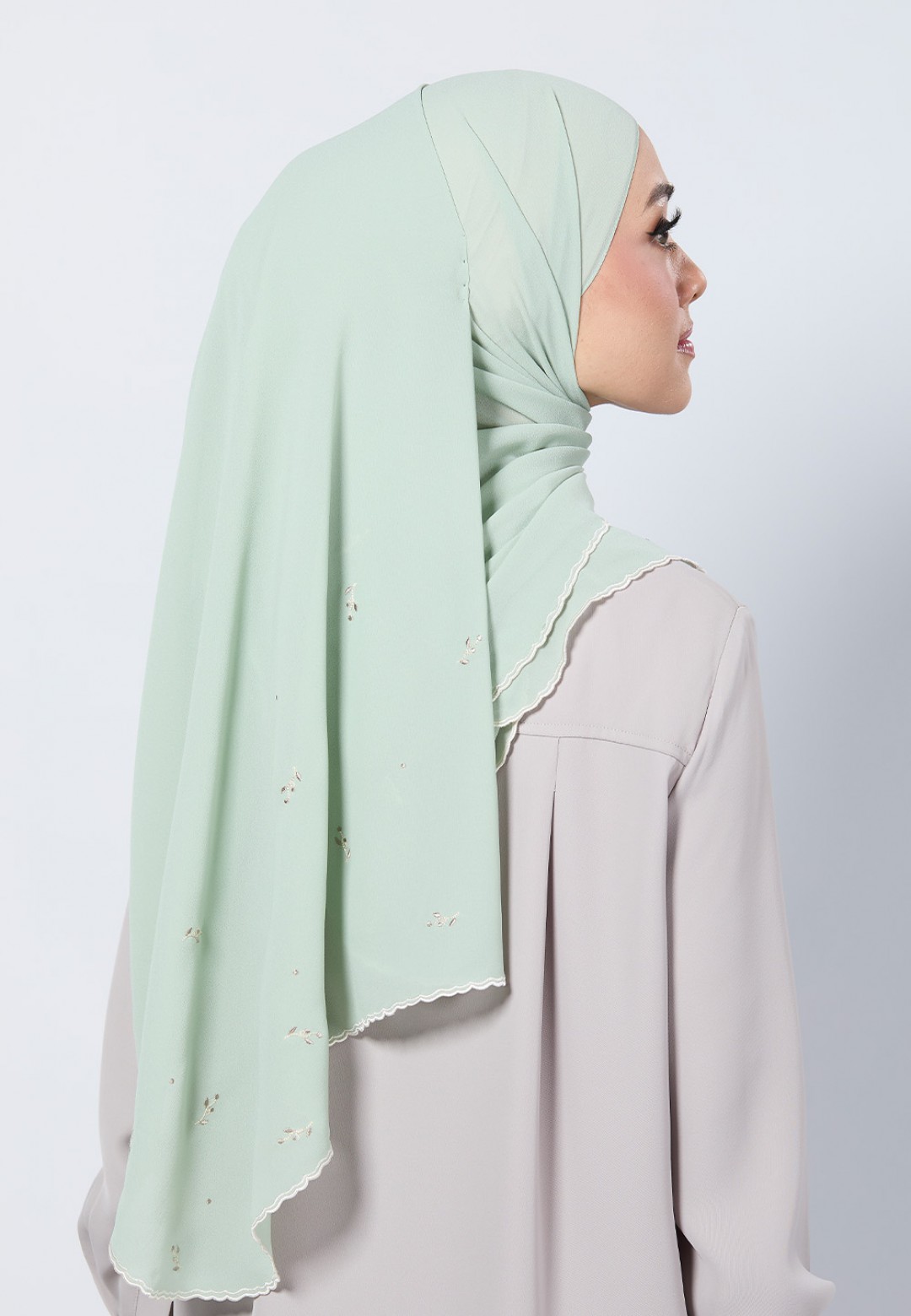 SHAWL ADORA PLAIN EMBROIDERY