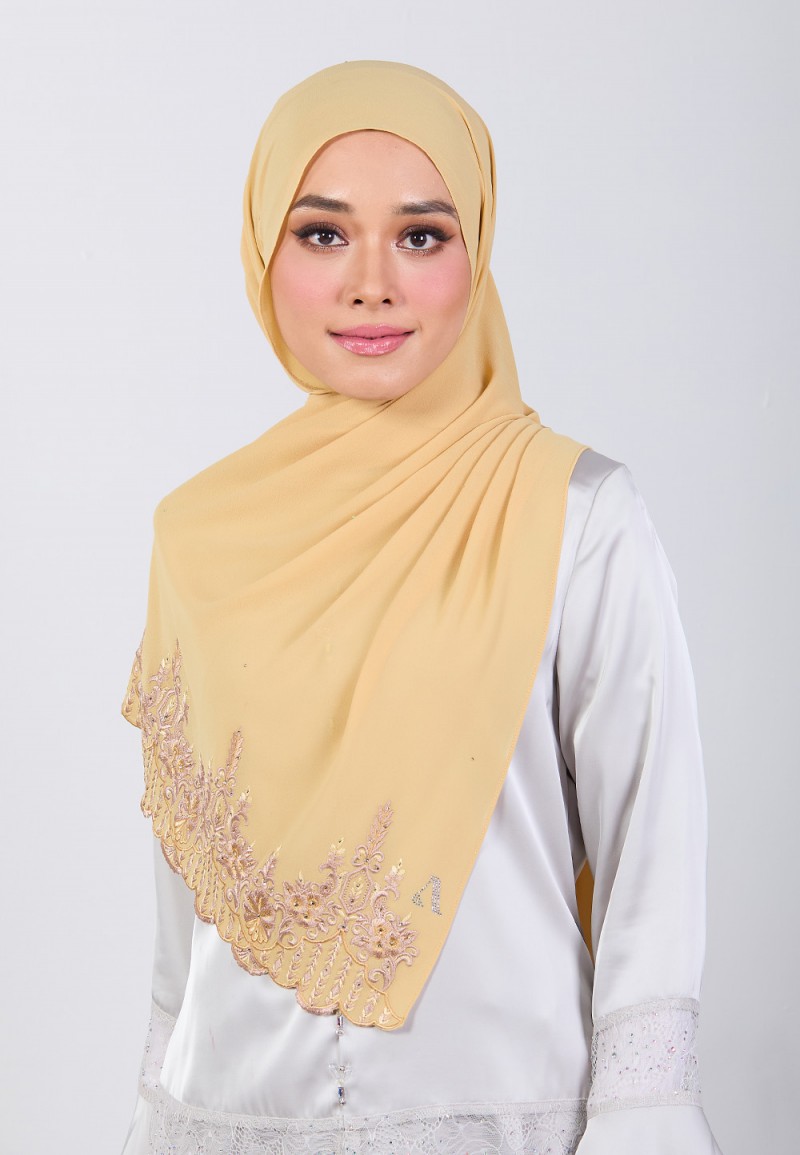SHAWL MARHAYNE PLAIN EMBROIDERY DIAMOND