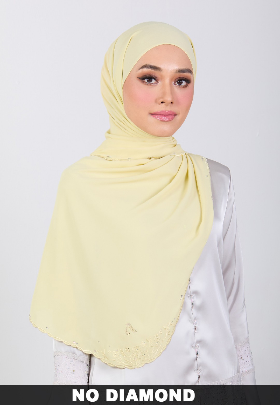 SHAWL BLOOMARIA PLAIN EMBROIDERY