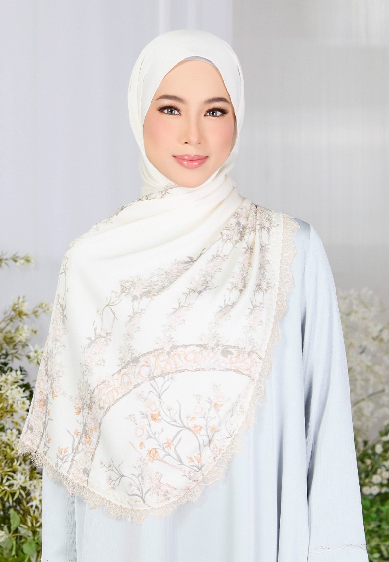 SHAWL AUBREY PTD WITH LACE