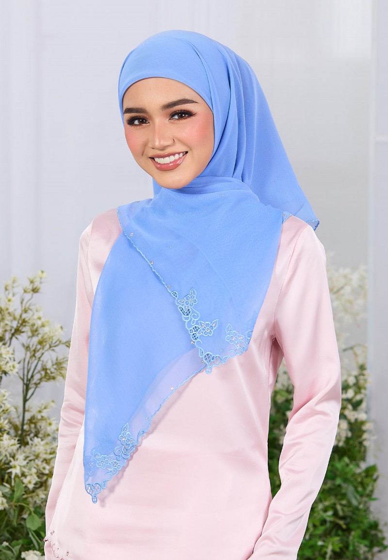 SQ VELOUR ROSE VOILE EMBROIDERY DIAMOND