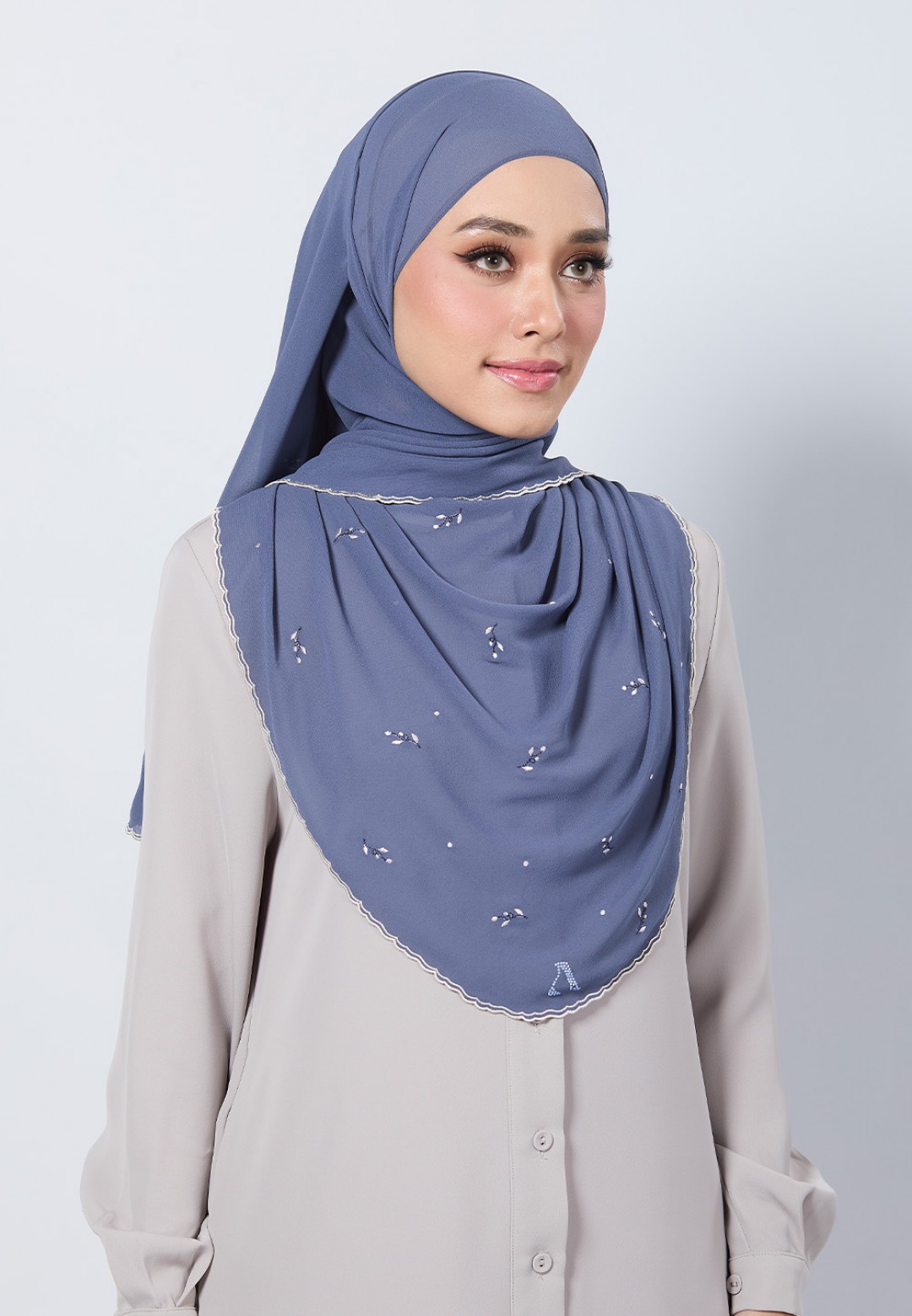 SHAWL ADORA PLAIN EMBROIDERY