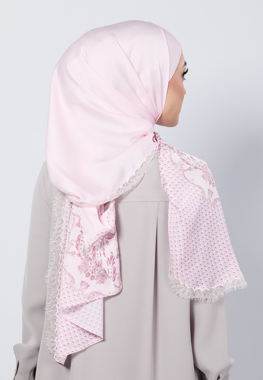 SHAWL WAYLA PRINTED WITH LACE