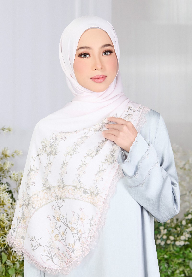 SHAWL AUBREY PTD WITH LACE