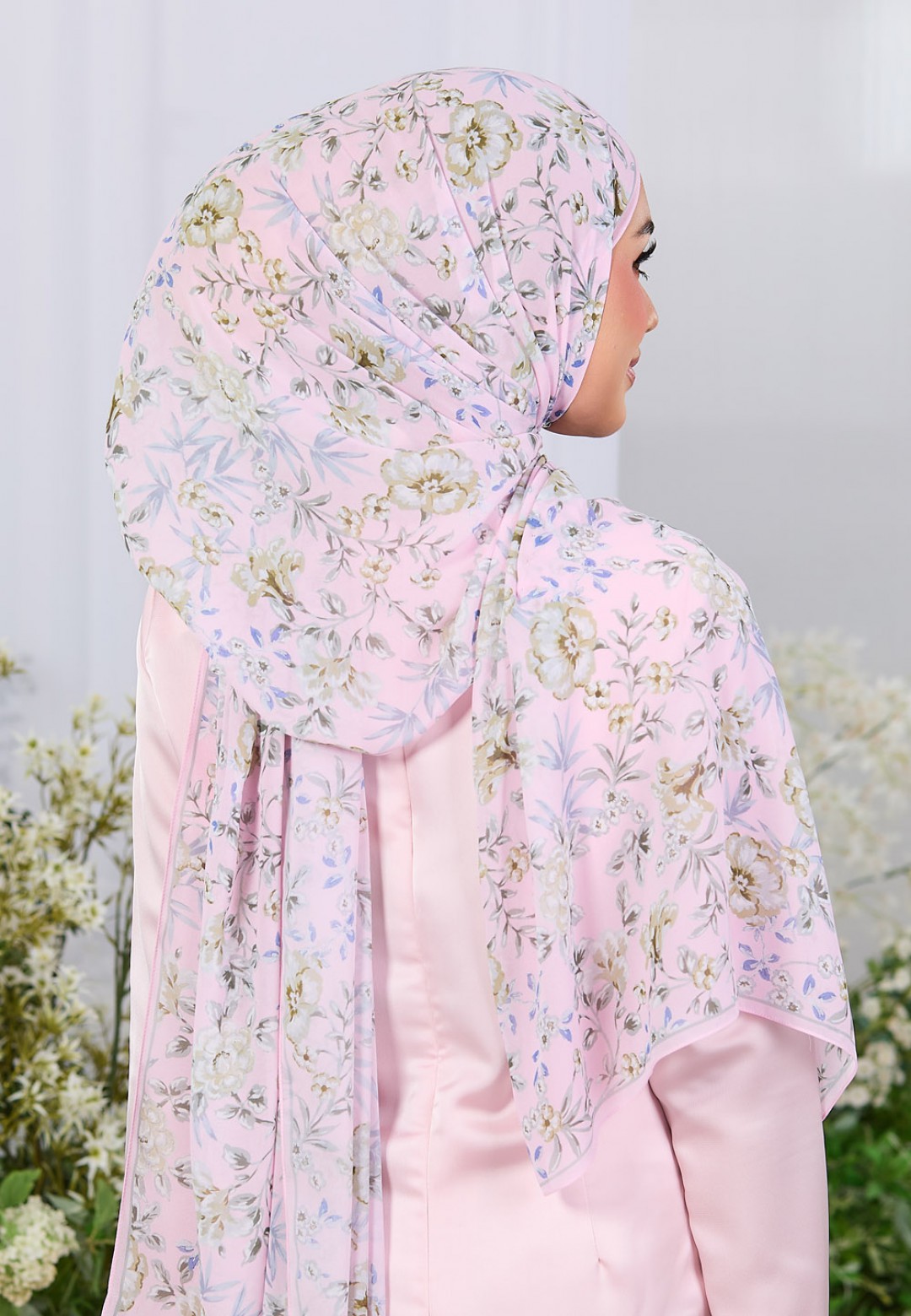 SHAWL BLOOMLET PRINTED