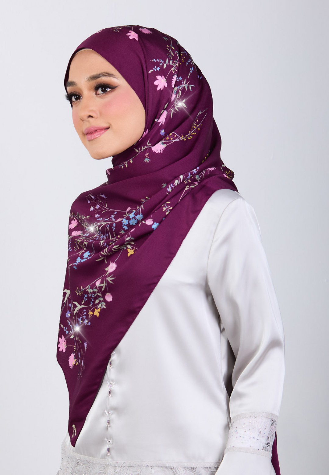 SHAWL BLOSSOM CASCADE PRINTED DIAMOND