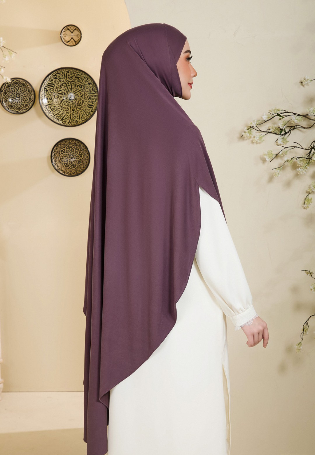 KHIMAR AMAYRA PLAIN LACE