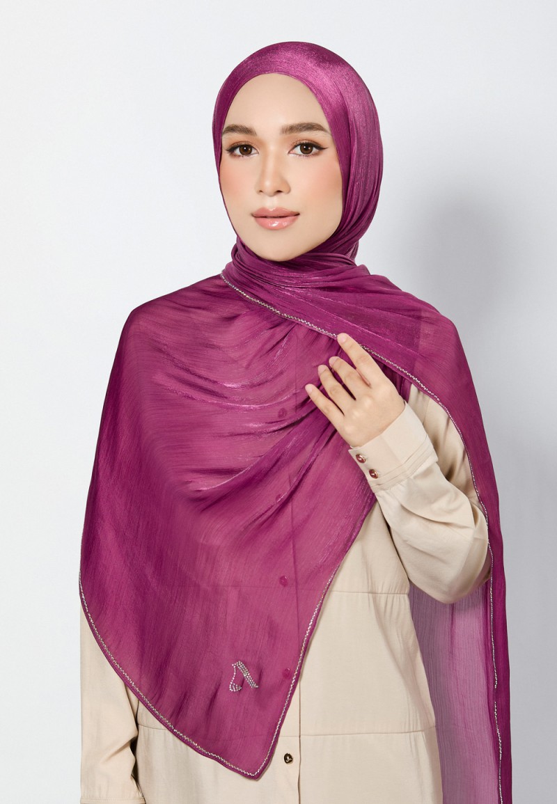 SHAWL GLISTEN SILK PLAIN DIAMOND