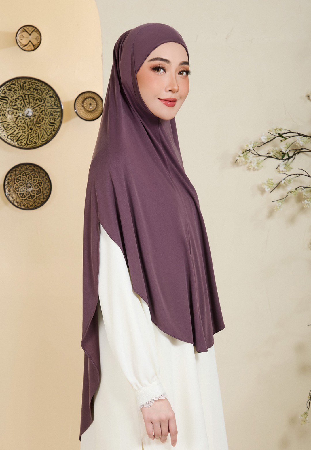 KHIMAR AMAYRA PLAIN LACE
