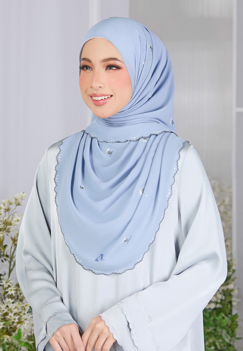 SHAWL FIORE PLAIN EMBROIDERY
