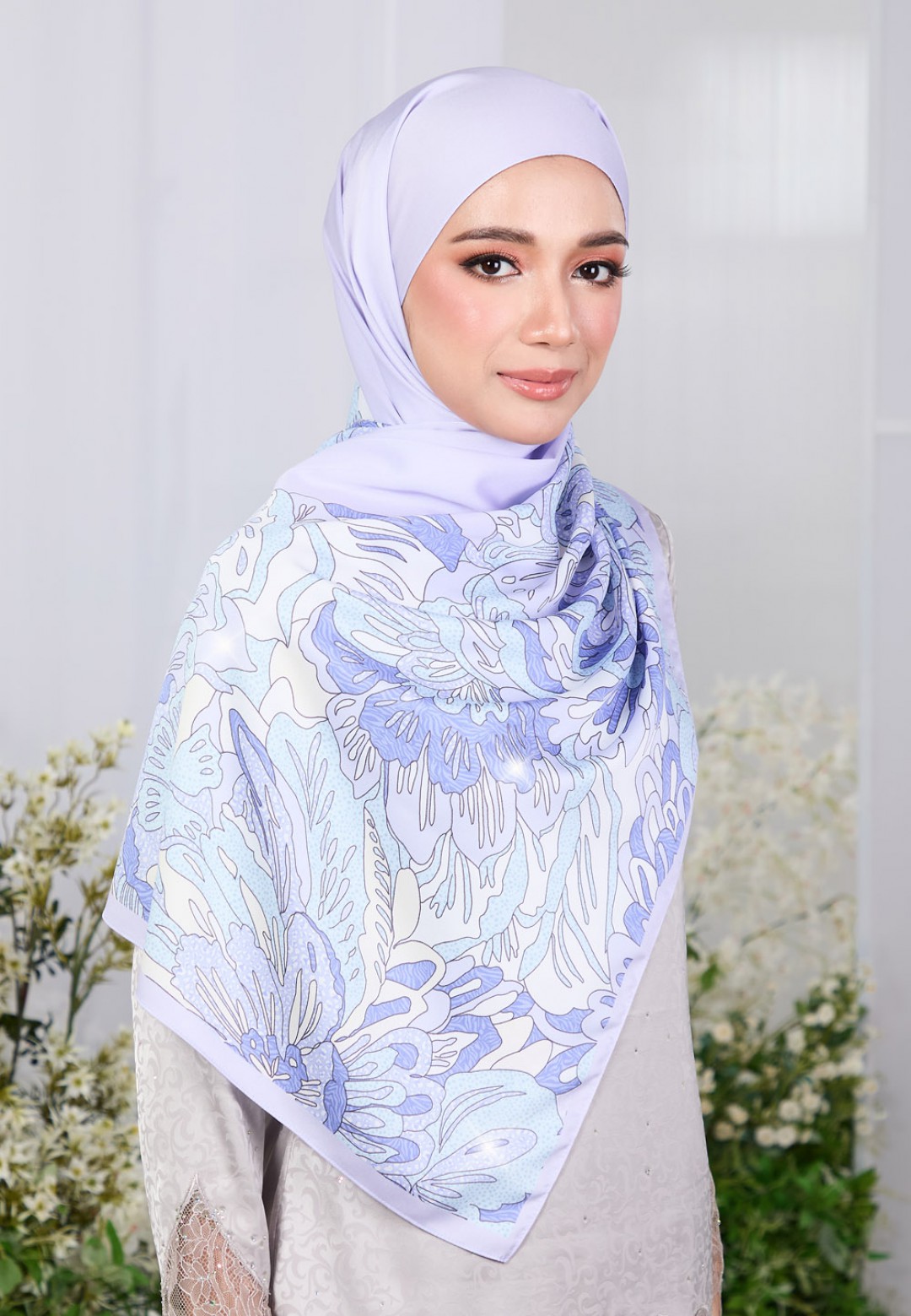 SHAWL FLORAISON PRINTED DIAMOND