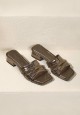 EVA BLOCK HEELS (PLAIN) IN PLAIN BRONZE