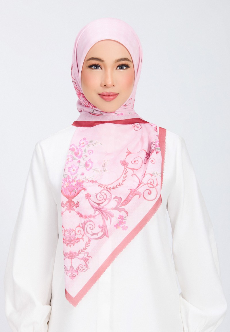 SQ FATYNE VOILE PRINTED LASERCUT