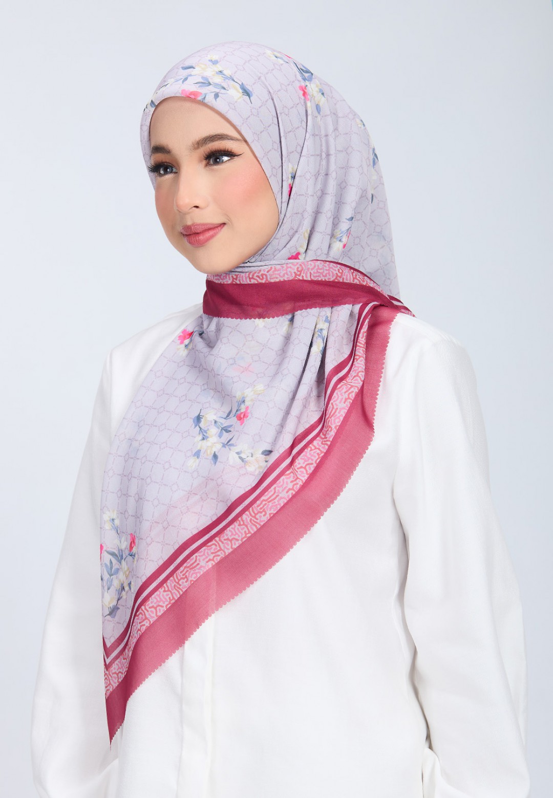 SQ TAMRAH VOILE PRINTED LASERCUT