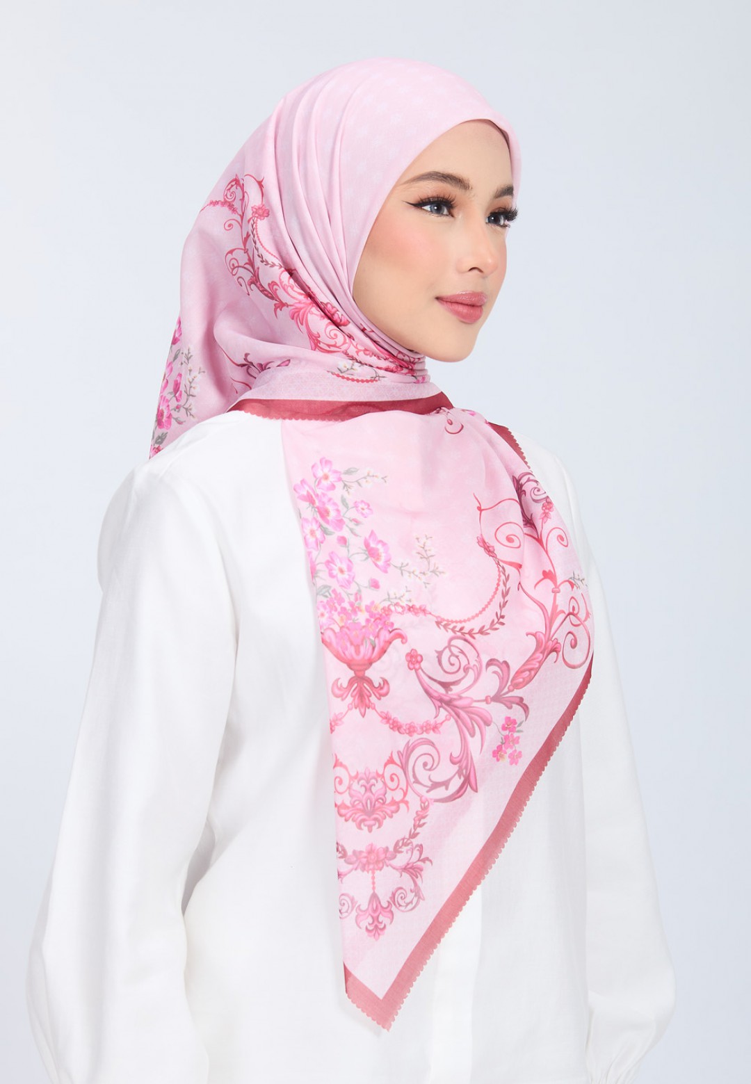 SQ FATYNE VOILE PRINTED LASERCUT