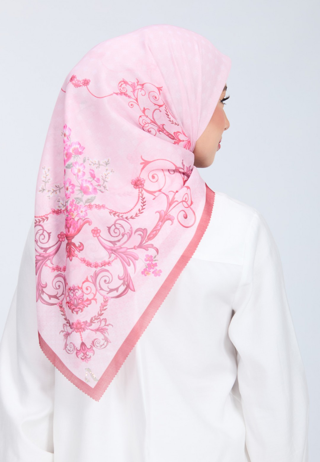 SQ FATYNE VOILE PRINTED LASERCUT