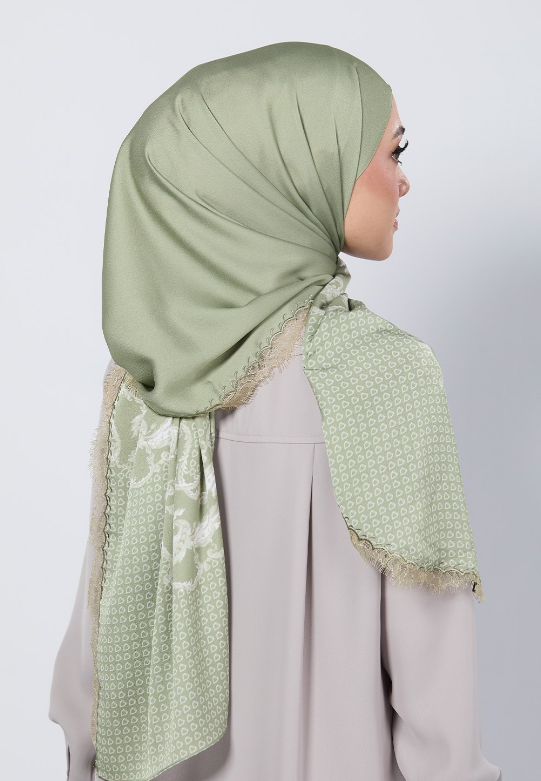 SHAWL WAYLA PRINTED WITH LACE