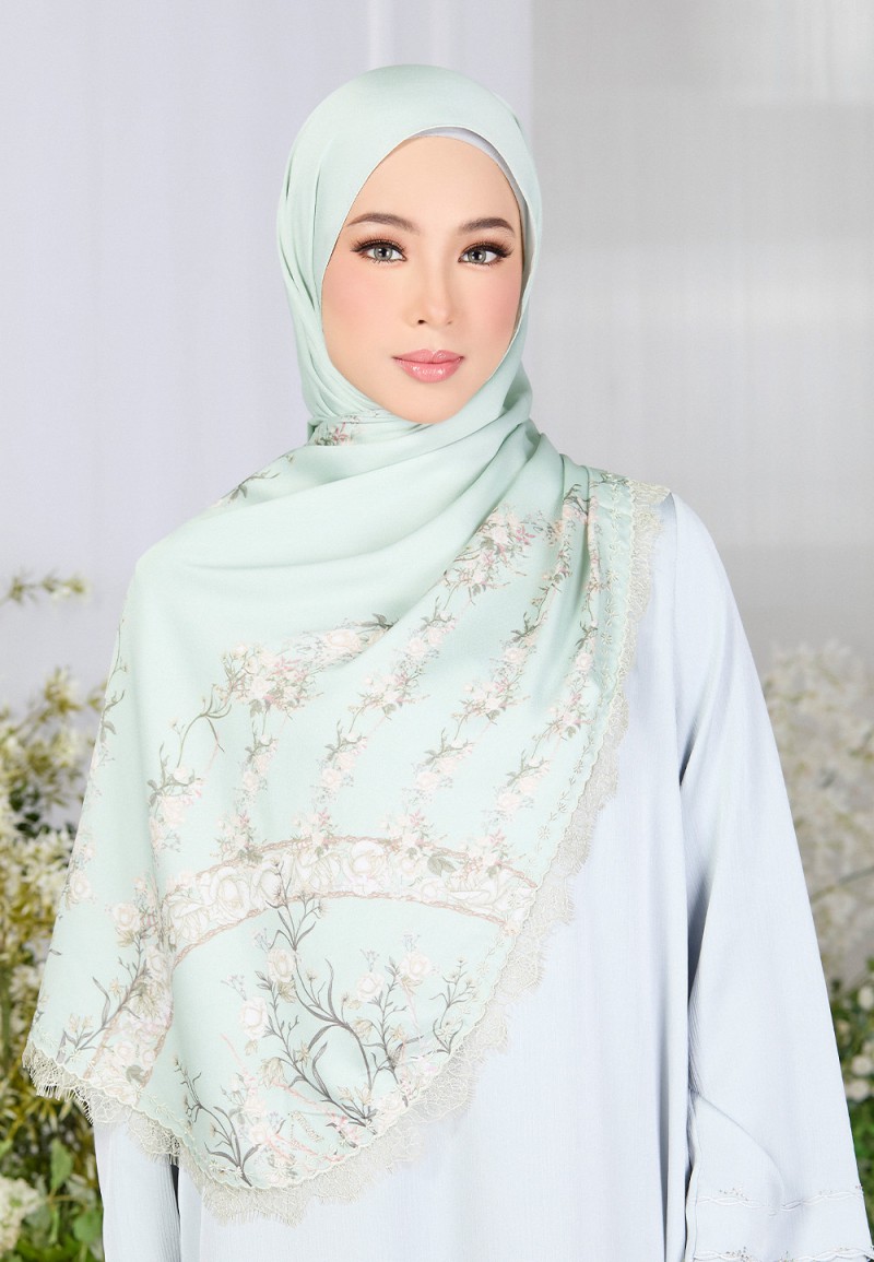 SHAWL AUBREY PTD WITH LACE