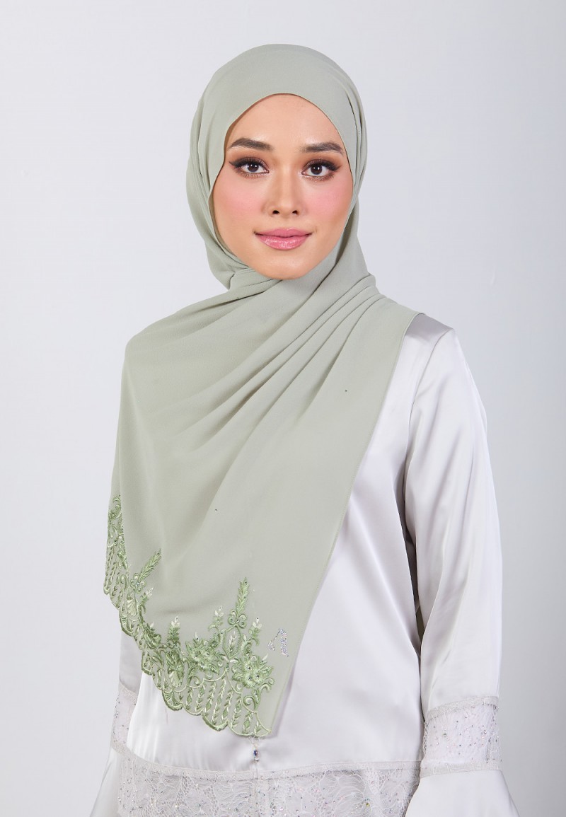 SHAWL MARHAYNE PLAIN EMBROIDERY DIAMOND
