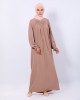 SAIHA JUBAH IN SOFT BROWN