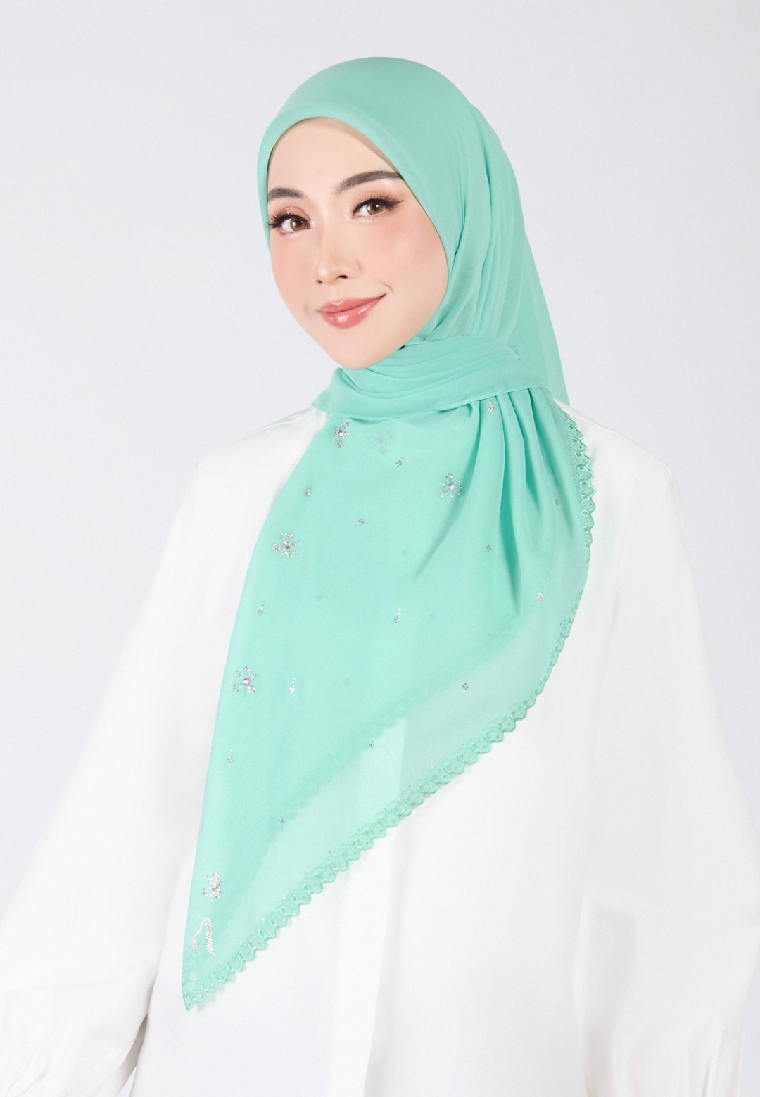 SQ ARIA GLEAM VOILE EMBROIDERY DIAMOND
