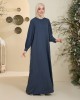 SHAHD JUBAH IN DARK BLUE GRAY