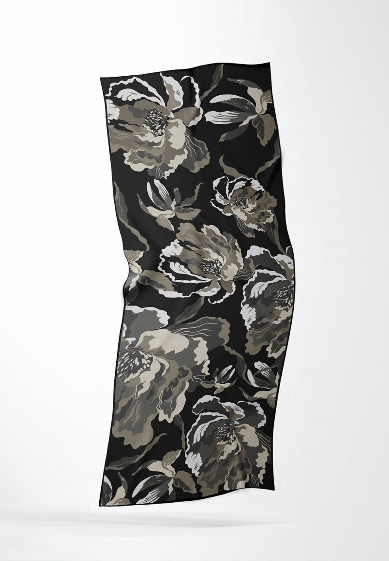 SHAWL AURUM ROSE PRINTED